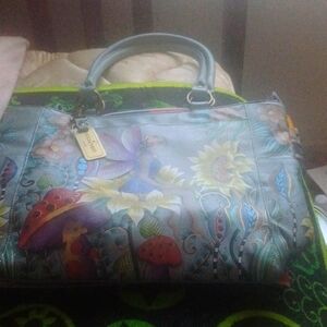 Leather hand painted purse by Anuschka(as seen on QVC)